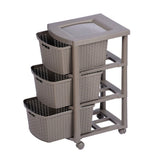 Cajonera Rimax Rattan Moca 33x66cm de Tres Hileras con Tres Cajones - CAJONERAS Y COMODAS | Bylmo