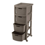 Cajonera Rimax Rattan Moca Combo
