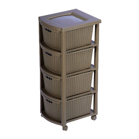 Cajonera Rimax Rattan Moca Combo 2