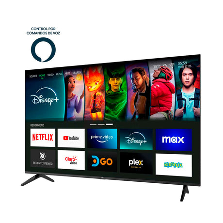 Televisor Smart Kalley Linux Negro 111.12x64.07cm de 50" Pulgadas 4K 2160P - TELEVISORES | Bylmo