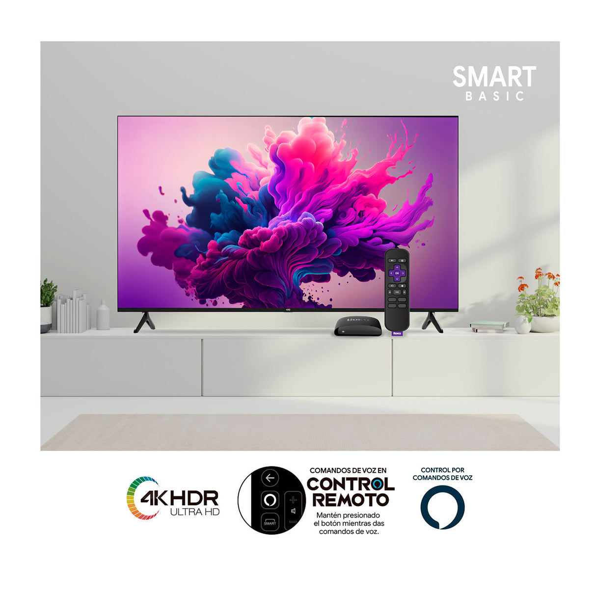 Televisor Smart Kalley Linux Negro 111.12x64.07cm de 50" Pulgadas 4K 2160P - TELEVISORES | Bylmo