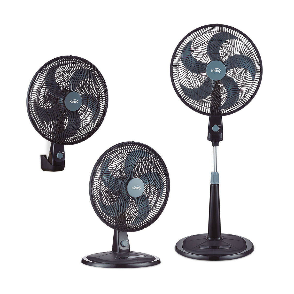 Ventilador 3 en 1 Kalley Negro 51.8x135cm de 3 Velocidades y con Oscilación - VENTILADORES | Bylmo