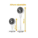 Ventilador de Mesa Kalley Blanco 34x59cm de 3 Velocidades con Temporizador - VENTILADORES | Bylmo