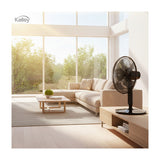 Ventilador de Piso Kalley Negro 45x69.5cm de 12 Velocidades con Temporizador - VENTILADORES | Bylmo