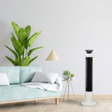 Ventilador de Torre Kalley Blanco y Negro 32.5x111.1cm de 6 Velocidades con Temporizador - VENTILADORES | Bylmo