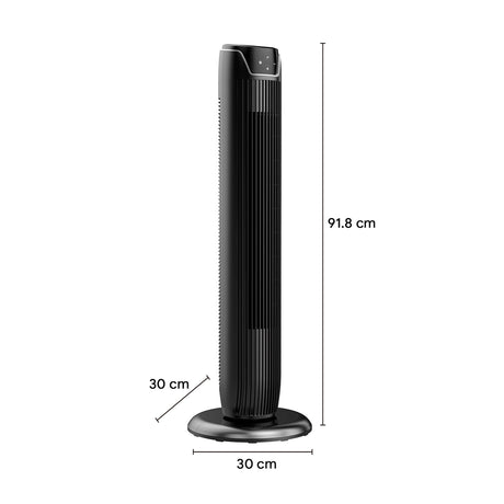 Ventilador de Torre Kalley Negro 30x91.8cm de 3 Velocidades con Temporizador - VENTILADORES | Bylmo