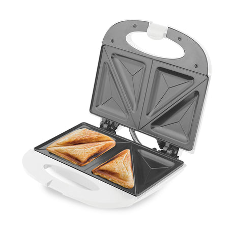 Sanduchera Kalley Blanco 22.5x7.8cm con Dos Puestos de Cocción - SANDUCHERAS Y WAFLERAS | Bylmo