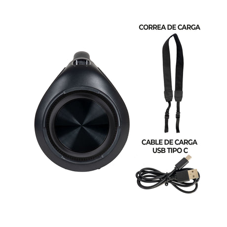 Parlante Kalley Negro 46.8x25.4cm Portátil con Conexión Bluetooth - PARLANTES | Bylmo