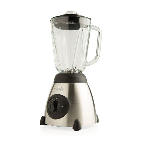 Licuadora Kalley Gris y Negro 18.8x39.7cm de Cuatro Aspas para 1.5 Litros y Dos Velocidades - LICUADORAS Y PROCESADORES | Bylmo