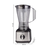 Licuadora Kalley Negro y Gris 22.5x38.7cm de Cuatro Aspas para 1.5 Litros y Cinco Velocidades - LICUADORAS Y PROCESADORES | Bylmo
