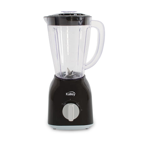 Licuadora Kalley Negro 19.6x36.7cm de Cuatro Aspas para 1.5 Litros y Dos Velocidades - LICUADORAS Y PROCESADORES | Bylmo