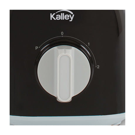 Licuadora Kalley Negro 19.6x36.7cm de Cuatro Aspas para 1.5 Litros y Dos Velocidades - LICUADORAS Y PROCESADORES | Bylmo