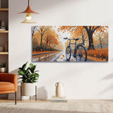Cuadro decorativo Lienzo Otoño en Bicicleta 118x55cm - CUADROS | Bylmo