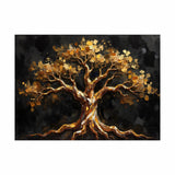 Cuadro decorativo Lienzo Árbol de la Vida Dorada 110x80cm - CUADROS | Bylmo