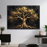 Cuadro decorativo Lienzo Árbol de la Vida Dorada 110x80cm - CUADROS | Bylmo