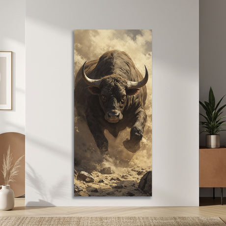 Cuadro decorativo Lienzo La Fuerza del Toro 118x55cm - CUADROS | Bylmo