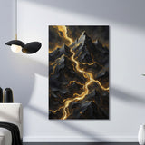 Cuadro decorativo Lienzo Lava Dorada Volcánica 60x93cm - CUADROS | Bylmo