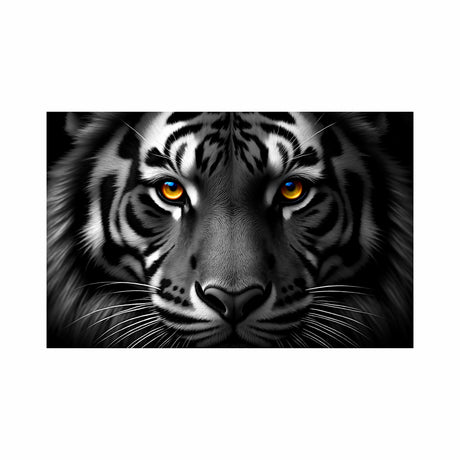 Cuadro decorativo Lienzo Tigre Blanco y Negro 60x93cm - CUADROS | Bylmo