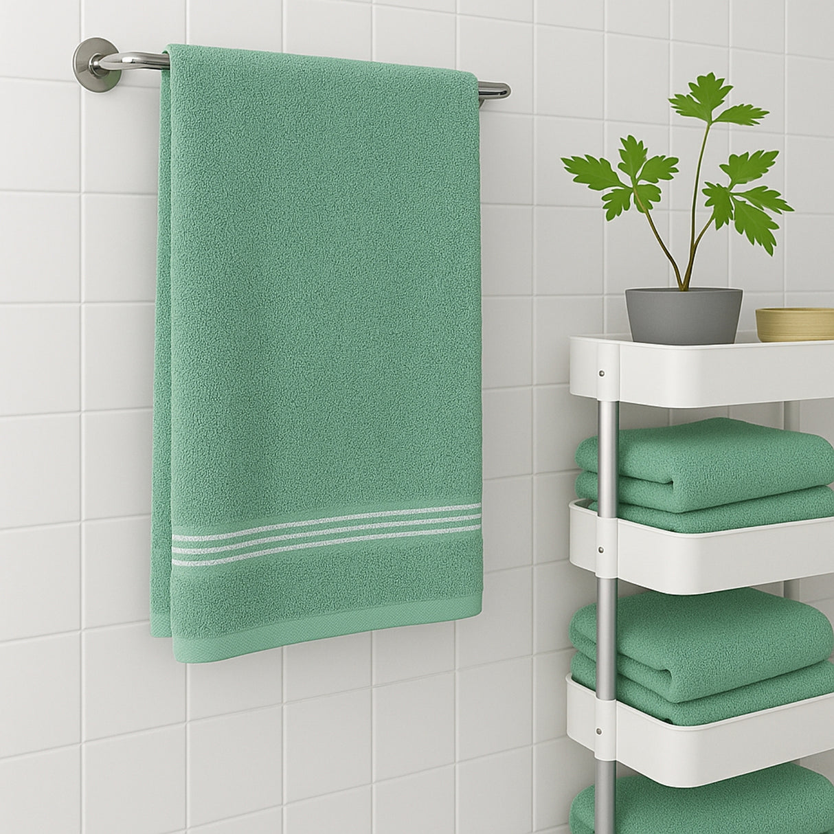 Toalla de Cuerpo Cannon Verde Menta 70x140cm Fondo Entero Ultrasuave y Absorción Alta - TOALLAS | Bylmo