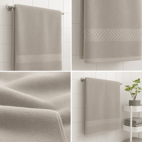 Toalla de Cuerpo Cannon Gris 70x140cm Fondo Entero Ultrasuave y Absorción Alta - TOALLAS | Bylmo