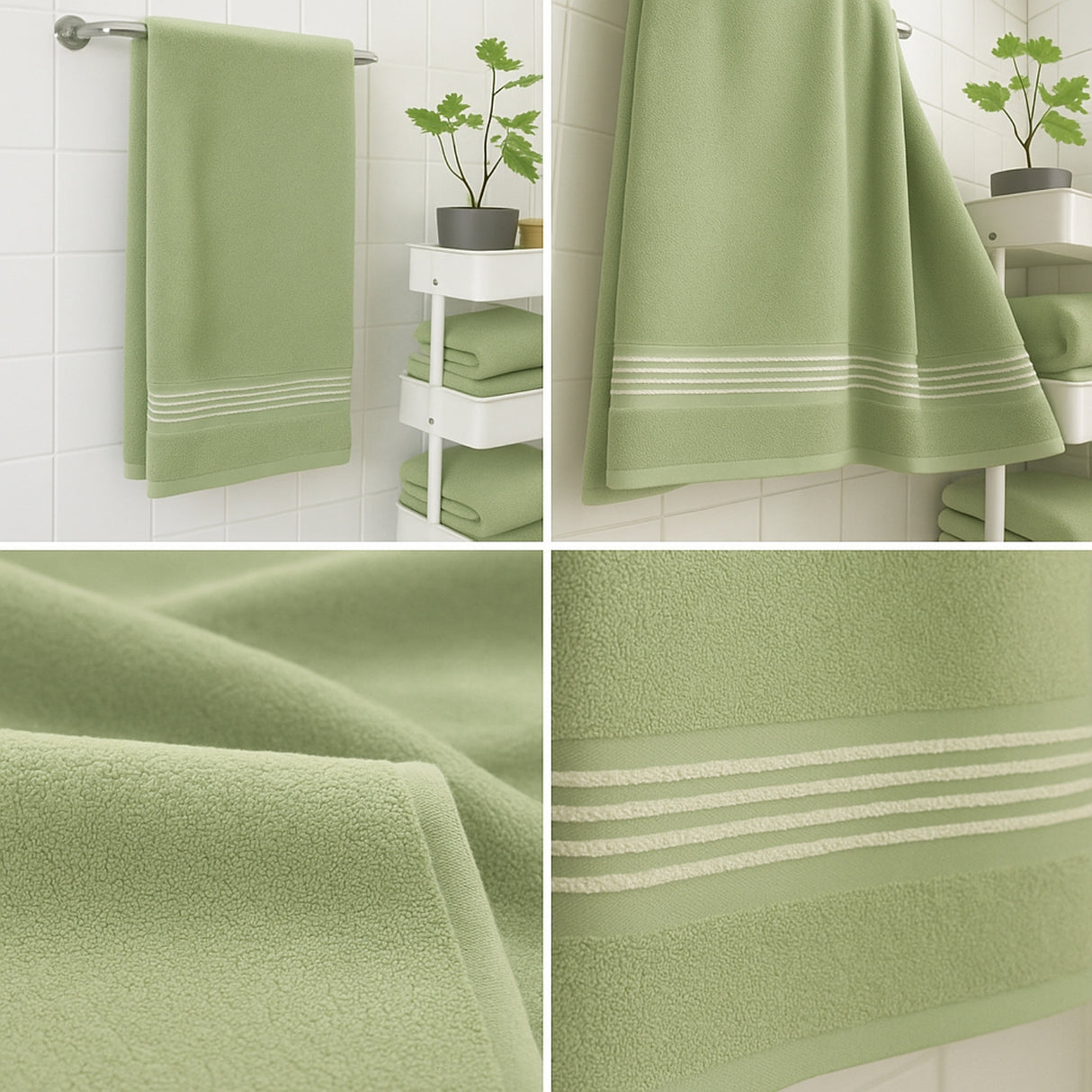 Toalla de Cuerpo Cannon verde 70x140cm Fondo Entero Ultrasuave y Absorción Alta - TOALLAS | Bylmo