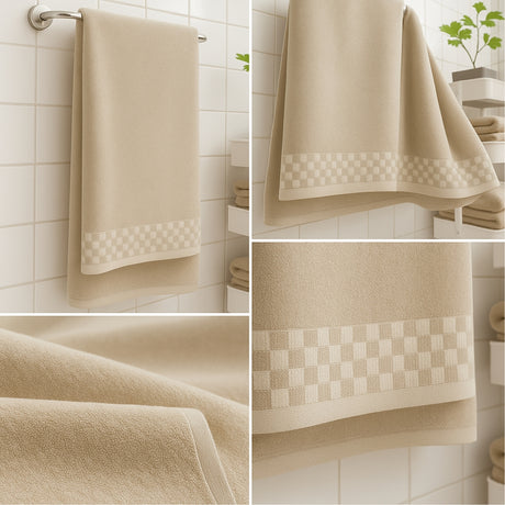 Toalla de Cuerpo Cannon beige 70x140cm Fondo Entero Ultrasuave y Absorción Alta - TOALLAS | Bylmo