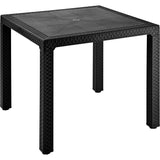 Combo Comedor y 4 Sillas sin Brazos Rimax Eterna Negro 80.5x72.5cm Cuadrado - COMEDORES | Bylmo