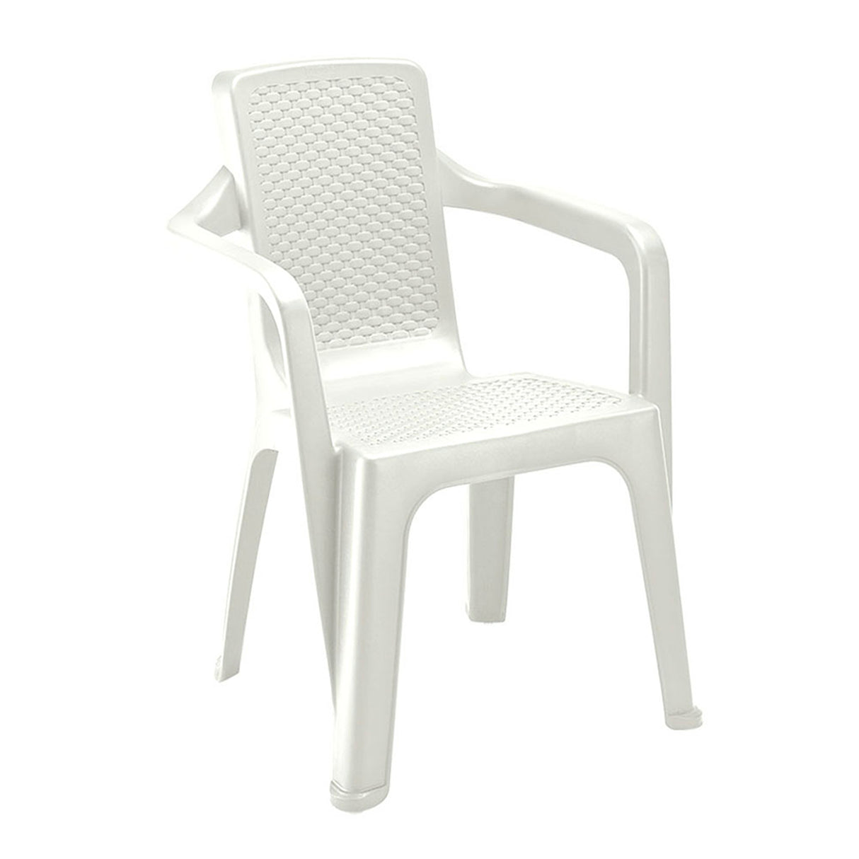 Combo Comedor y 4 Sillas con Brazos Rimax Eterna Blanco Arena 80.5x72.5cm Cuadrado - COMEDORES | Bylmo