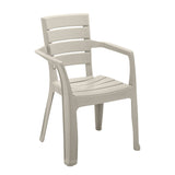 Combo Comedor y 4 Sillas con Brazos Rimax Barú Taupe 75x73.5cm Cuadrado - COMEDORES | Bylmo