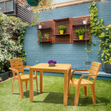 Combo Comedor y 4 Sillas con Brazos Rimax Barú Amarillo 75x73.5cm Cuadrado - COMEDORES | Bylmo