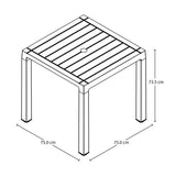 Combo Comedor y 4 Sillas con Brazos Rimax Barú Amarillo 75x73.5cm Cuadrado - COMEDORES | Bylmo