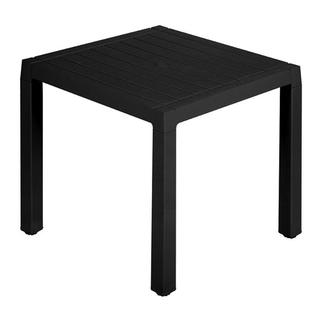 Combo Comedor y 4 Sillas con Brazos Rimax Barú Negro 75x73.5cm Cuadrado - COMEDORES | Bylmo