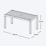 Combo Comedor y 6 Sillas con Brazos Rimax Barú Gris Hielo 153x73.4cm Rectangular - COMEDORES | Bylmo