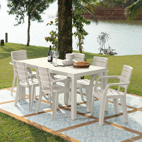 Combo Comedor y 6 Sillas con Brazos Rimax Barú Taupe 153x73.4cm Rectangular - COMEDORES | Bylmo