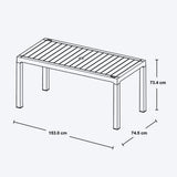 Combo Comedor y 6 Sillas con Brazos Rimax Barú Taupe 153x73.4cm Rectangular - COMEDORES | Bylmo