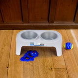 Comedero Alto para Perros Rimax Gris Hielo 44.5x16.5cm Para Perros Pequeños - COMEDEROS Y BEBEDEROS PARA MASCOTAS | Bylmo