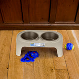 Comedero Alto para Perros Rimax Taupe 44.5x16.5cm Para Perros Pequeños - COMEDEROS Y BEBEDEROS PARA MASCOTAS | Bylmo