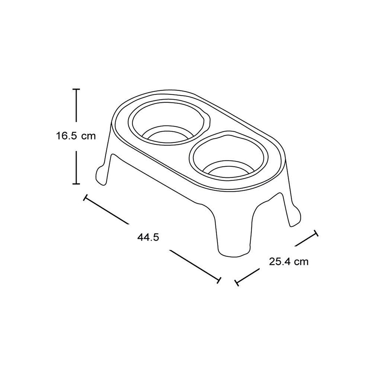 Comedero Alto para Perros Rimax Taupe 44.5x16.5cm Para Perros Pequeños - COMEDEROS Y BEBEDEROS PARA MASCOTAS | Bylmo