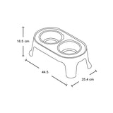 Comedero Alto para Perros Rimax Taupe 44.5x16.5cm Para Perros Pequeños - COMEDEROS Y BEBEDEROS PARA MASCOTAS | Bylmo