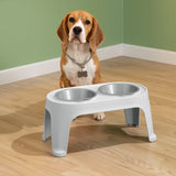 Comedero Alto para Perros Rimax Gris Hielo 44.5x21.7cm Para Perros Medianos - COMEDEROS Y BEBEDEROS PARA MASCOTAS | Bylmo