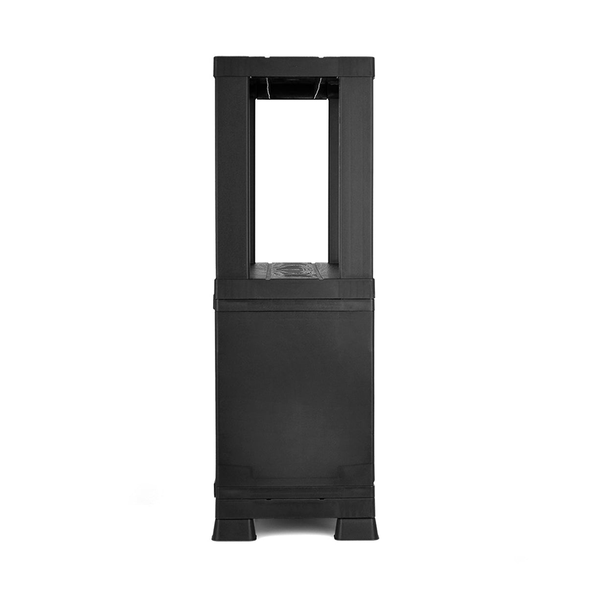 Arrimo Rimax Negro 24.5x72.8cm con Dos Puertas y Un Compartimiento - BIFES Y ARRIMOS | Bylmo