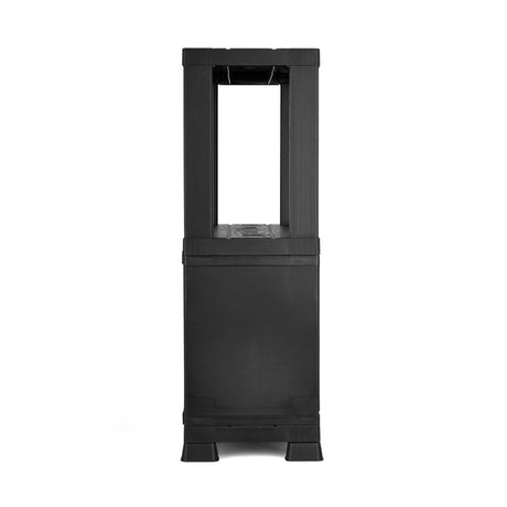 Arrimo Rimax Negro 24.5x72.8cm con Dos Puertas y Un Compartimiento - BIFES Y ARRIMOS | Bylmo