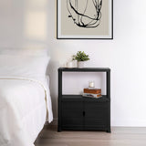 Arrimo Rimax Negro 24.5x72.8cm con Dos Puertas y Un Compartimiento - BIFES Y ARRIMOS | Bylmo