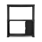 Arrimo Rimax Negro 24.5x72.8cm con Dos Puertas y Un Compartimiento - BIFES Y ARRIMOS | Bylmo