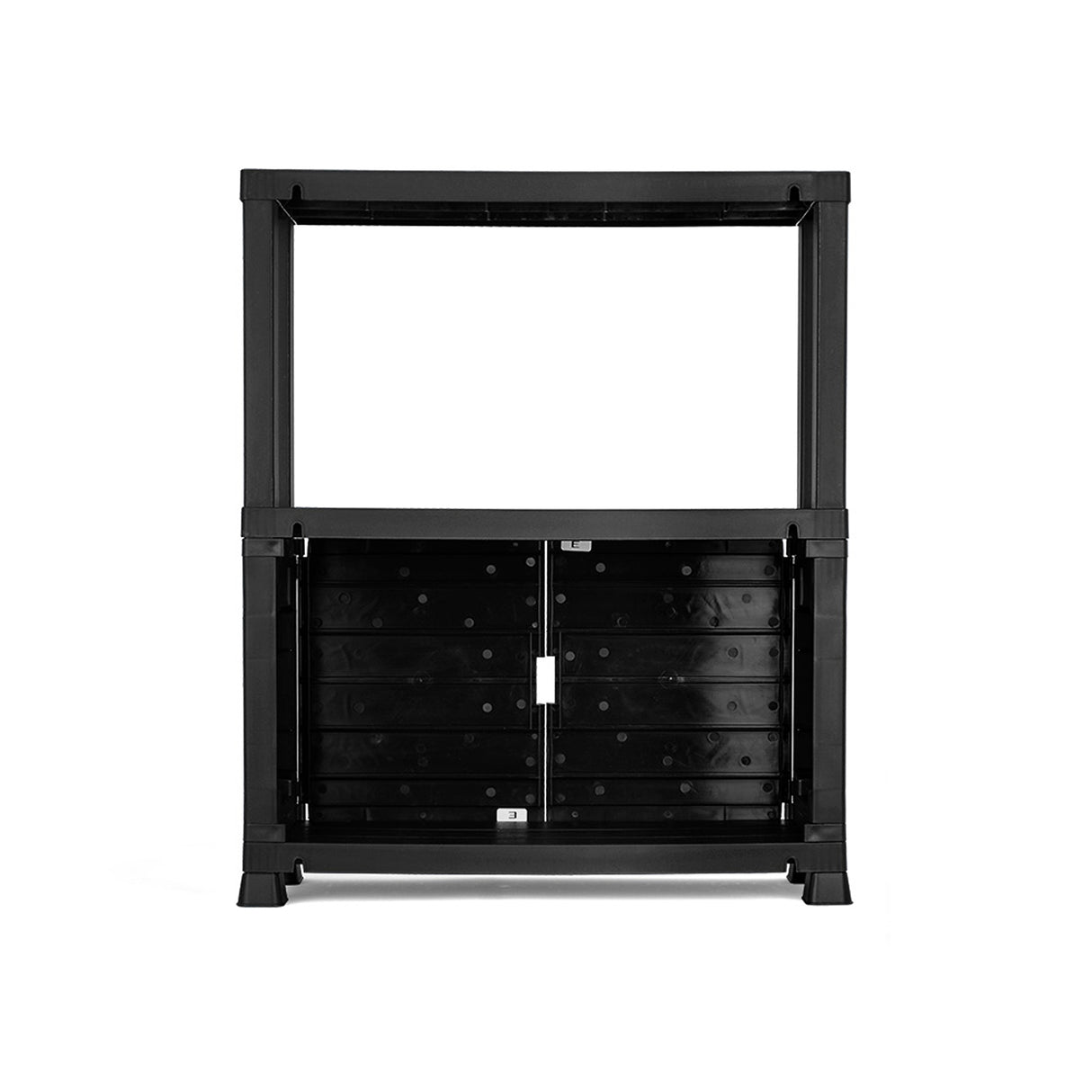 Arrimo Rimax Negro 24.5x72.8cm con Dos Puertas y Un Compartimiento - BIFES Y ARRIMOS | Bylmo