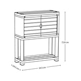 Arrimo Rimax Gris Hielo 24.5x72.8cm con Dos Puertas y Un Compartimiento - BIFES Y ARRIMOS | Bylmo