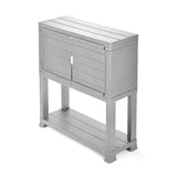 Arrimo Rimax Gris Hielo 24.5x72.8cm con Dos Puertas y Un Compartimiento - BIFES Y ARRIMOS | Bylmo