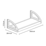 Repisa Colgante Rimax Blanco 59.8x17cm Rectangular - REPISAS | Bylmo