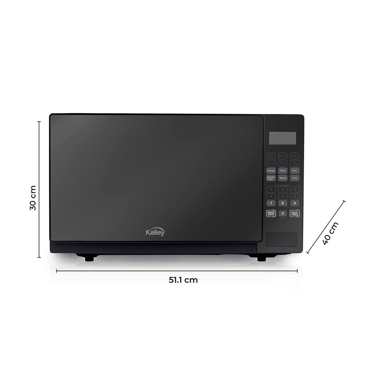 Horno Microondas Kalley Negro 51.1x30cm de 31 Litros - HORNOS MICROONDAS | Bylmo