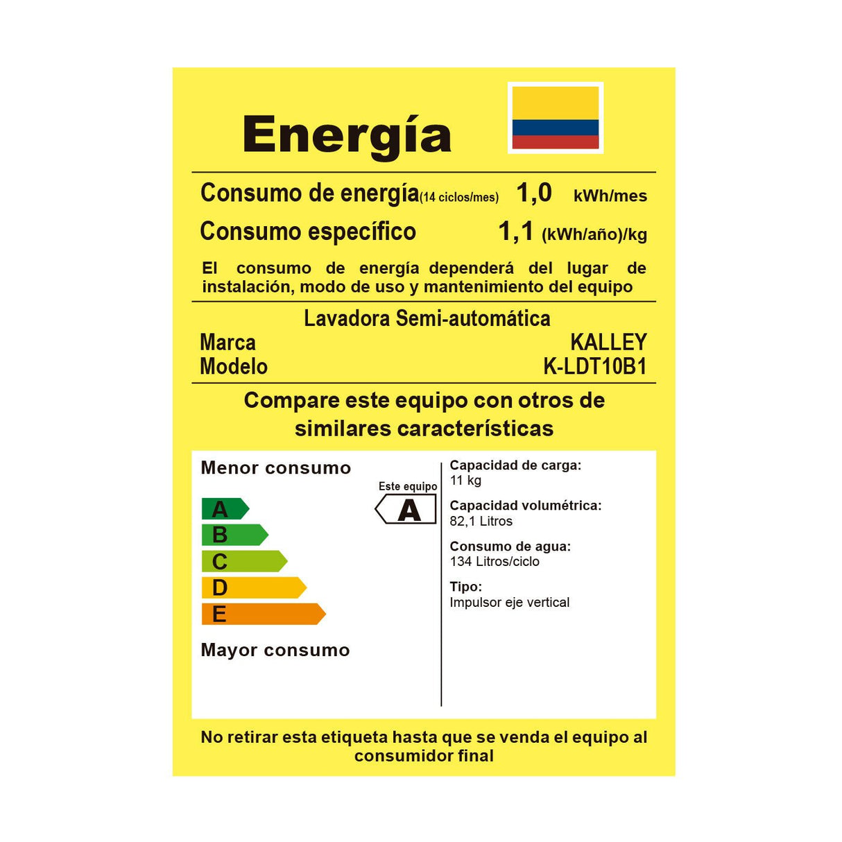 Lavadora Semiautomática Kalley Blanco y Negro 82.7x86.5cm Para Carga de 10 Kilogramos - LAVADORAS Y SECADORAS | Bylmo